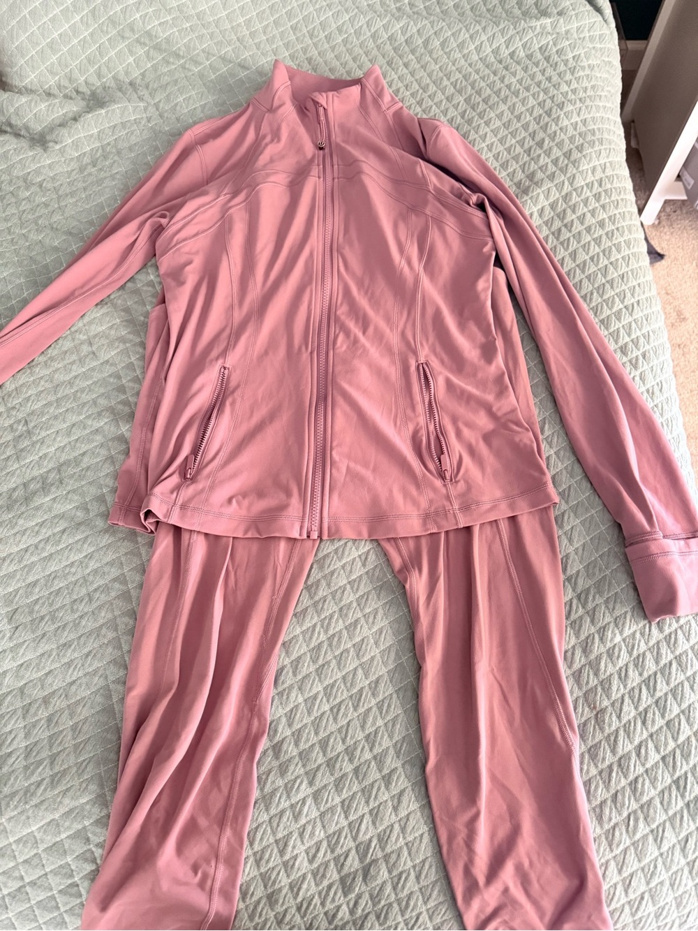 lululemon athletica Dusty Rose Athletic Jacket & Leggings Set